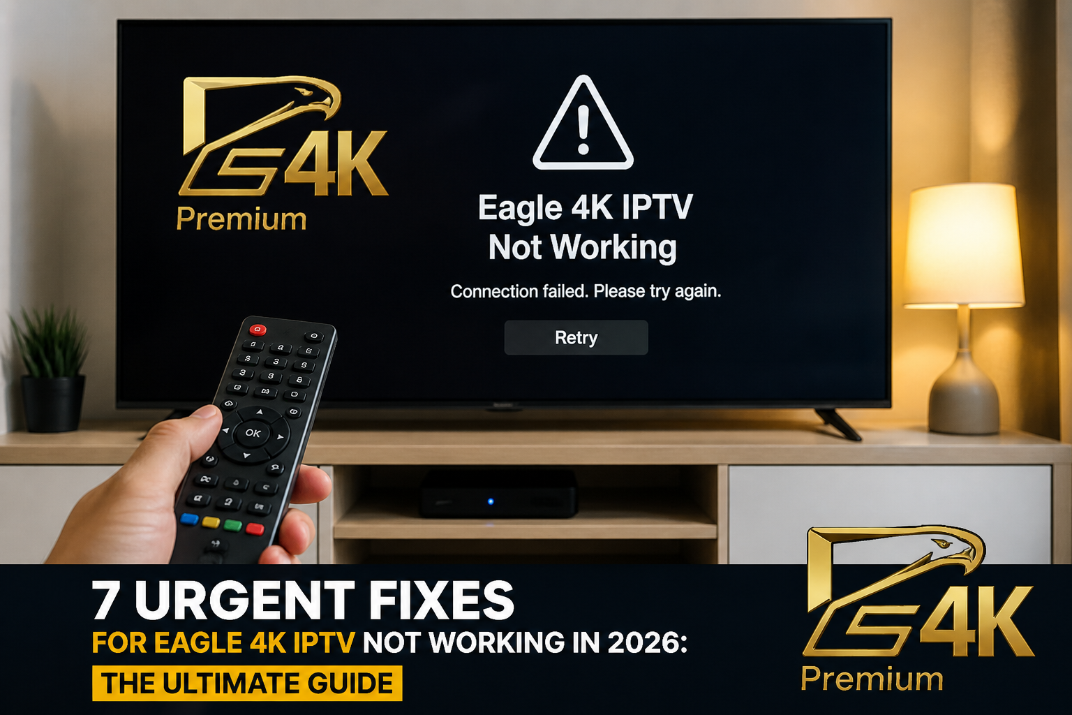Fix Eagle 4K IPTV Not Working (2026 Guide)